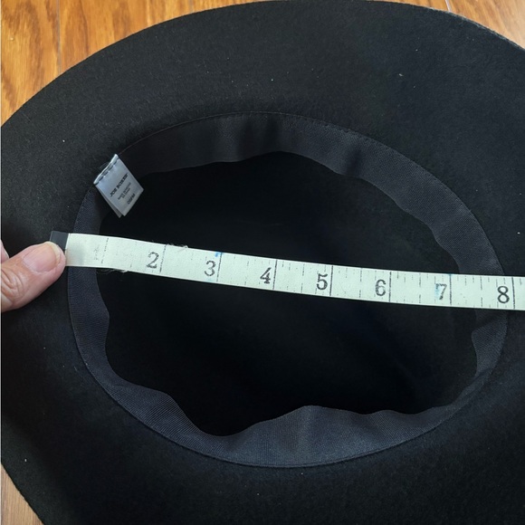 WIDE BRIM FEDORA HIPPIE HAT WITH BLACK & GOLD RIBBON TRIM * JOE BOXER - OSFM - Picture 5 of 7